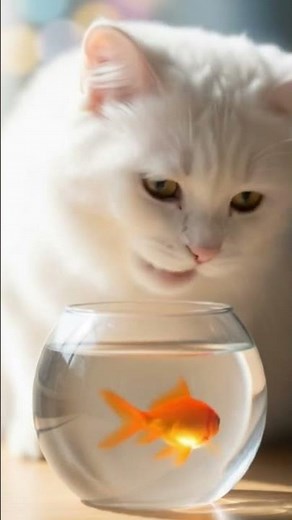 Cats & Fish Funny Video 🐱🐟 | Cute Cat vs Fish Moments | Funny Animal Shorts 2025
