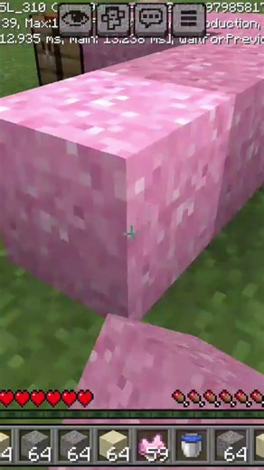 Minecraft Pink 🩷 colour block beautiful concrete recipe Minecraft 😈😈😎