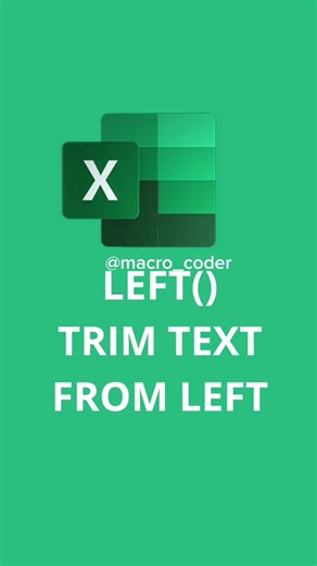 left function to trim from left in excel #excel #msexcel #microsoftexcel #exceltips #exceltricks #excelfunction #excelformula #excellearning #excellearn #exceltutorial #tutorials #msoffice #finanace #corporate #officehacks #excelhacks