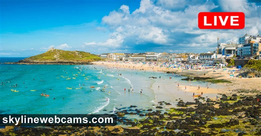 【NA ŻYWO】 Kamera St. Ives - Porthmeor | SkylineWebcams