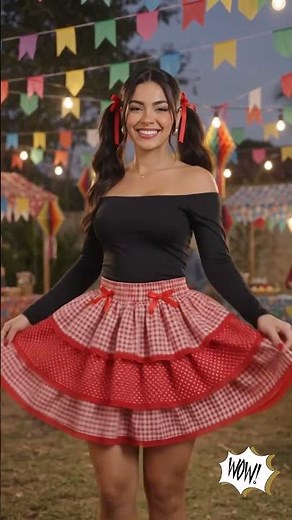 Saia Xadrez de Festa Junina Feminina Adulta e Juvenil Super Rodada