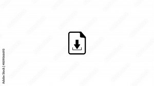 Download file icon, File document download logo, Download Folder, save icon,
