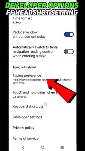 headshot trick developer options l headshot setting developer options l free fire headshot setting 🤫