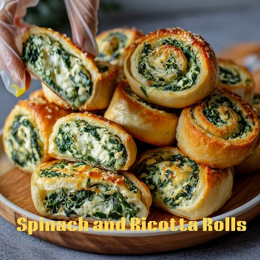 🍽️ Low-Glycemic Spinach and Ricotta Rolls 🧀 📝 Ingredients 2 cups fresh spinach, chopped 1 cup ricotta cheese (low-fat preferred) 1/4 cup grated parmesan 1 large egg 1/2 tsp garlic powder 1/2 tsp onion powder 1/4 tsp black pepper 1/4 tsp salt 1 sheet low-glycemic whole-grain or almond-flour puff pastry 1 egg (for egg wash) 👩‍🍳 Steps to Create Preheat oven to 375°F (190°C). In a bowl, mix spinach, ricotta, parmesan, egg, garlic powder, onion powder, pepper, and salt until smooth. Roll out the