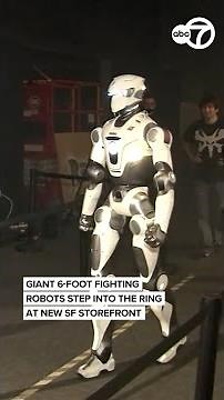 Giant 6-foot fighting robot step into the ring at new SF storefront