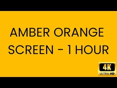Amber Orange Screen - 1 Hour | 4K Ultra HD Solid Color Screen