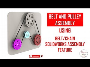 📌 Belt and Pulley Mechanism in Solidworks Assembly