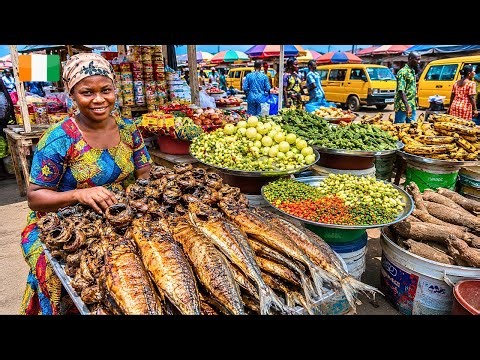 African Market! Côte d’Ivoire Giant Outdoor Market! 🇨🇮