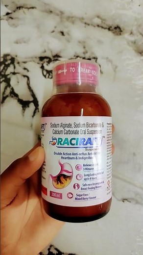 Raciraft-Suspension#Sodium Alginate Sodium Bicarbonate & Calcium Carbonate Oral Suspension#medicine