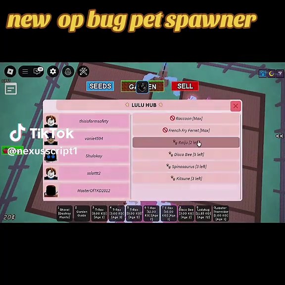 Grow a Garden: Pet Bug Spawner Guide