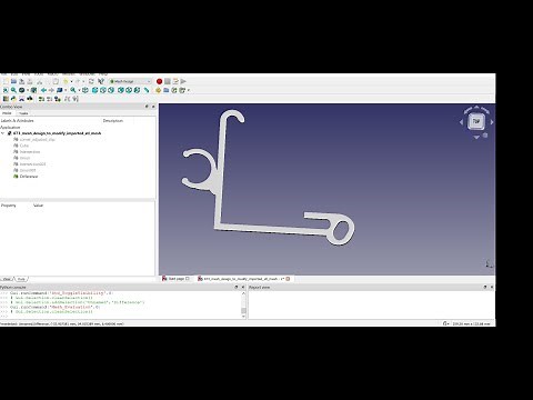 073 FreeCAD 0 19 working with imported stl mesh in the mesh design workbench using csg modeling