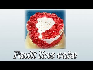 Pineapple cake / Fault line design | How to make fault line cake | simple easy cake decoration idea
