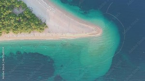The golden horn beach called Zlatni Rat in Bol, Brac, Croatia