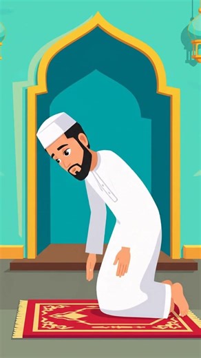 namaz in cartoon style #islamicshorts #allah #islamicreminder #shorts
