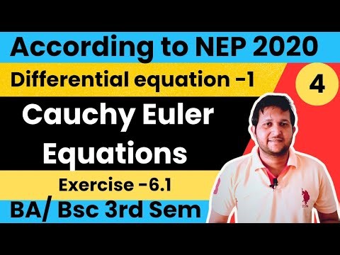 Cauchy euler equation | differential equation chapter 6 | differential equation bsc 3rd sem