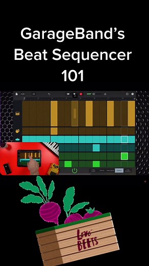 GarageBand’s Beat Sequencer lets you create bangin’ beats on the fly! #garageband #musicproducer #ipadmusician #fyp #apple