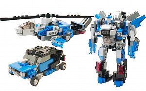 乐高MOC作品 变形金刚反弹球Dropkick 变形展示