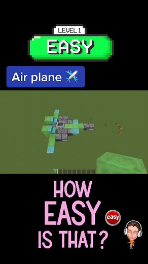 Construcción de un avión en Minecraft