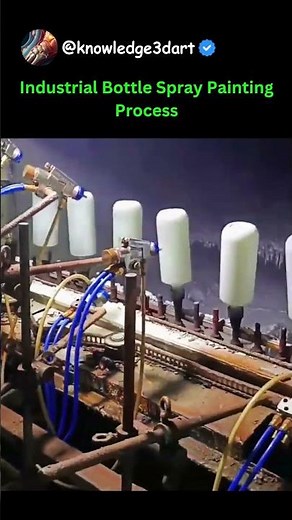 Industrial Automatic Bottle Spray Painting Process