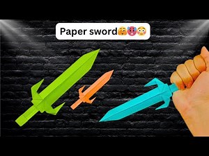 How to make a paper sword | origami sword | easy paper sword for kids | kids craft | crafts | craft