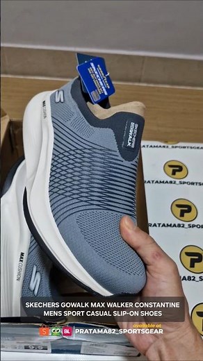 SKECHERS GO WALK MAX WALKER CONSTANTINE KNIT SLIP-ON CASUAL SHOES (FULL VIDEO CHECK OUR CHANNEL)