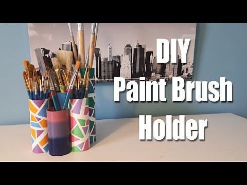 Making my own DIY Paint Brush Holder out of Cardboard!!