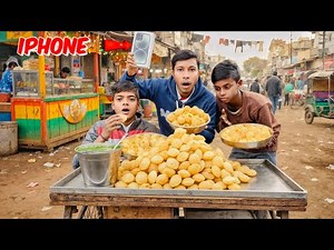 1,000 Eating Pani Puri Challenge l पानीपुरी खाओ और iPhone ले जाओ 😮