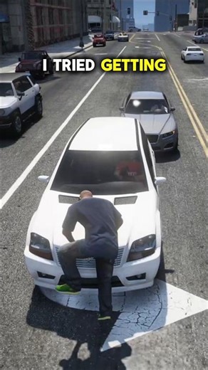 standing on top of an NPC Car in GTA Games #gta #gaming