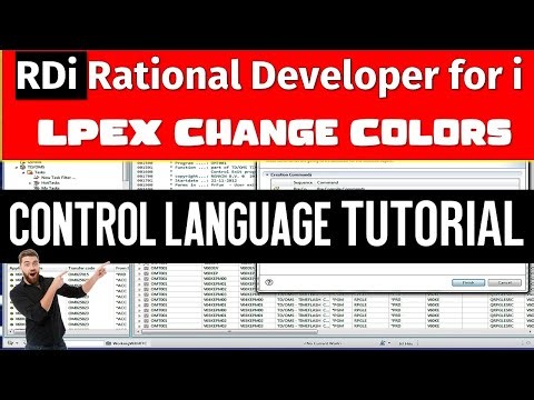 IBM Rational Developer for i | LPEX Editor Change Colors | Control Language | RDi
