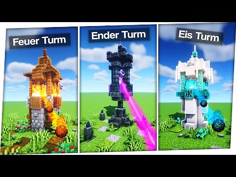 3 WORKING defense towers in Minecraft 🏹