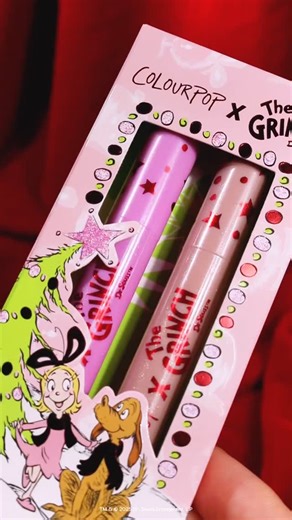 ColourPop Cosmetics on Instagram: "Holiday-inspired shades you can wear all year long. 🤩 Shop ColourPop x The Grinch at colourpop.com, @AmazonBeauty, @TargetStyle & @UltaBeauty now! 💖💚 Our Shadow Stix are easy to use, ultra-pigmented + long-lasting for high impact colour! Use the built-in sharpener to create the most precise tip. ✨"