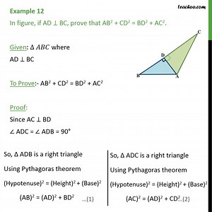 Question 4 - If AD perpendicular BC, prove that AB2   CD2