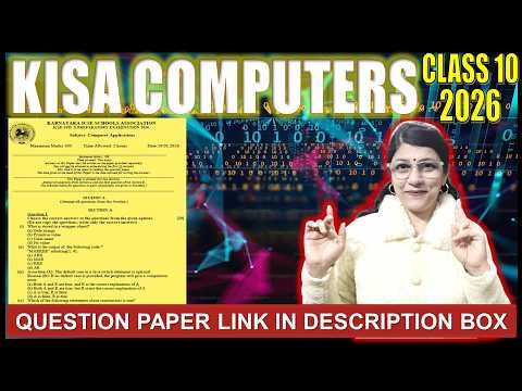 KISA COMPUTER APPLICATIONS PREPARATORY EXAMINATION 2026 | ICSE CLASS 10