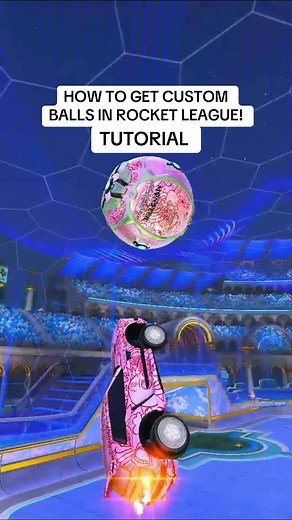 HOW TO GET CUSTOM BALLS IN ROCKET LEAGUE TUTORIAL 🔥 #rl #viral #rocketleague #fyp