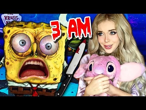 DO NOT GO TO THE KRUSTY KRAB AT 3AM!! SPONGEBOB HORROR GAME?!? *SCARY*