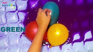 5 Colors Water Wet Balloons | Learn Colors Water Balloon Finger Family Nursery Rhymes Compilation
