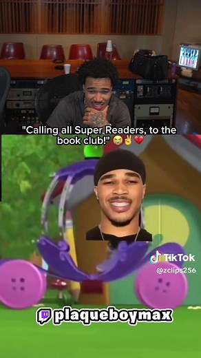 "Calling all Super Readers, to the book club!" #plaqueboymax #kaicenat... | calling all super readers