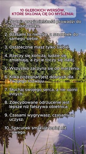 10 głębokich wersów, które skłonią Cię do myślenia: