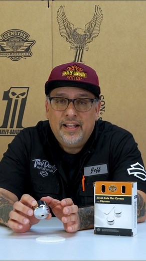 Check out Jeff's part of the week which is the front axle nut cover which adds a nice touch to your motorcycle. Easy to install yourself. #TrevDeeley #harleydavidson | Trev Deeley Motorcycles