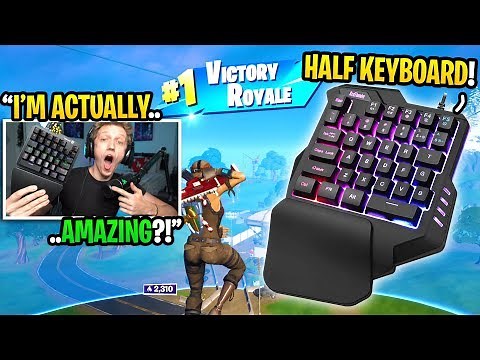I bought a HALF Keyboard for Fortnite and it TURNED me into THIS... (smallest keyboard ever)