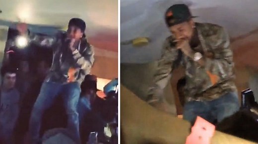 Tyga Awesomely Crashes Mansion Party (VIDEO)