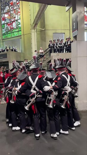 After we march back to the stadium, and before we perform our pregame, we sing. #GoBucks | The Ohio State University Marching Band