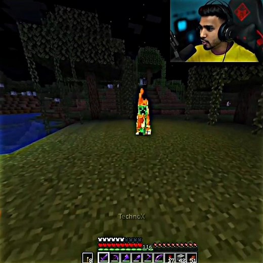 Techno Gamerz Trolls a Creeper 😂💣 | #shorts #minecraft #technogamerz