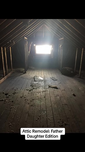 1923 #chicago #bungalow attic #remodel with my dad. #home #renovation #beforeandafter