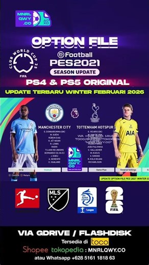 UPDATE WINTER FEBRUARI 2026 OPTION FILE PES 2021 PS4 PS5 #patchpes2021 #optionfilepes2021 #efootball