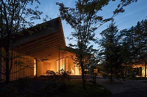 kengo kuma's mountainside guesthouse mimics the motion of local japanese birds in flight