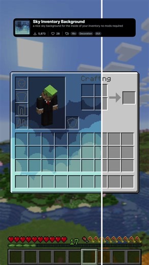 Best Minecraft GUI Texturepack #minecraft #texturepack #shorts #gaming #resourcepacks #txt #mc