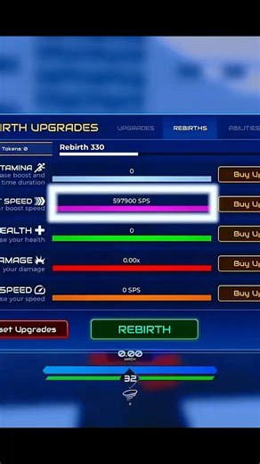 This is REBIRTH 330 Speed! 🚀💨🔥#shorts #roblox #flashpoint #wallywest