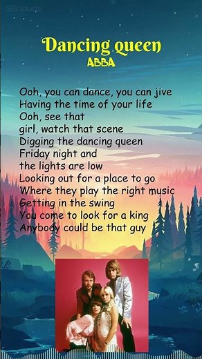 Abba - Dancing Queen (Lyrics) #shorts