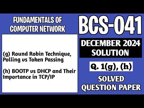 P3- 1(g), (h) | BCS041 Dec 24 Solution | BCS41 Solved Question | BCS 041 Important Questions